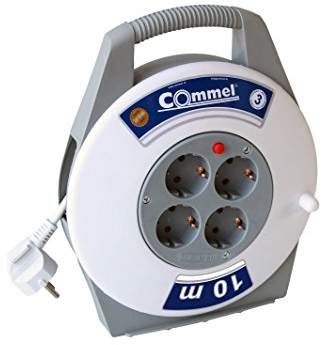 Commel Kabelbox 4-fach weiss/grau 7.5m H05VV-F 3G1