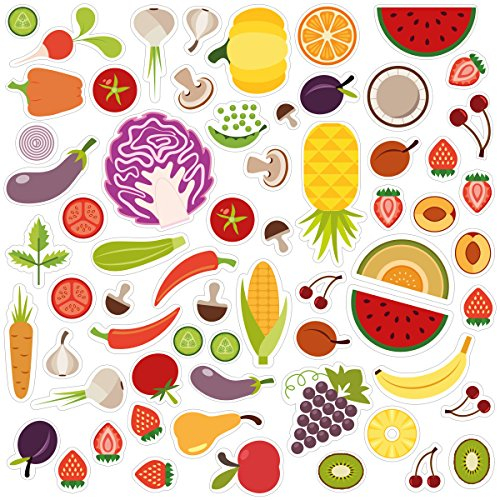 Wandkings Fliesensticker - Wähle EIN Motiv - Obst - Gemüse - Sticker für z.B. Fliesen, Fliesenspiegel in Küche & mehr
