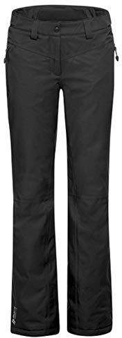 Maier Sports Ronka, Damen Skihose, Wasserdichte Schneehose, Schützender Schneefang und verstellbarer Bund, PFC-frei, mTHERM Wattierung & mTEX Wetterschutz, Schwarz, Gr. 38 (W29/L31)