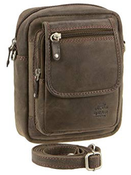 Bear Design Gürteltasche Dark Nature Herren Damen braun Leder Umhängetasche