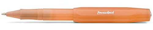 Kaweco FROSTED SPORT Rollerball Soft Mandarine I Gel- / Kugelschreiber aus Kunststoff mit Keramikkugel I Kuli in Orange I 13 g Tintenroller mit 0.7 mm Mine I Gelroller 13,5 cm
