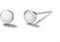 14 Karat 585 Weiß Gold Ohrringe Ohrstecker, Mini Runde Ohrringe Schmuck für Damen Mädchen, Durchmesser 4 mm, Gewicht: 0,4 Gramm