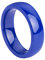 OAKKY Damen 6MM Breite Klassisch Einfach Engagement Hochzeit Band Ringe Keramik Prinzessin Cut Blau Größe 60 (19.1)