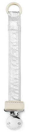 Elodie Details Schnullerkette für Baby aus Stoff - Stone Silver, Silber