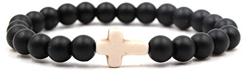 Armband Armreif Armkette Damen Mode Herren Naturstein Armbänder Set Paar Stein Kreuz Perlen Glück Armbänder & Armreifen Schmuck Für Männer Bestes Geschenk-Zt373-2