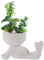 BESTonZON Keramik Menschen Pflanzer Topf Saftigen Kaktus Kopf Blumentopf Kreative Skulptur Mini Blumenvase Home Tischdekoration (Weiß)