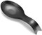 KLOVA Cuillère en Acier Inoxydable, Porte-louche en Acier Inoxydable Exquis, Repose-cuillère, Repose-spatule E-Far pour cuisinière, Dessus-Noir