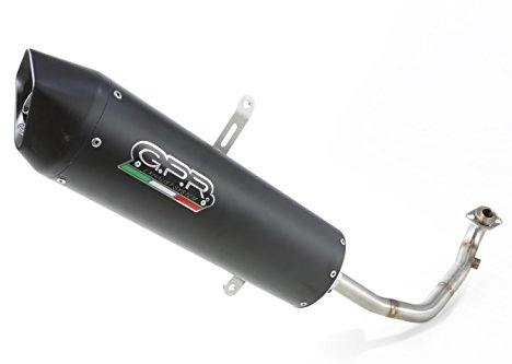 GPR Pot échappement marque GPR compatible avec Yamaha Tricity 125 2014-2016, Furore Nero, Pot d'échappement complet racing, compris de collecteur et db killer amovible, sans homologation