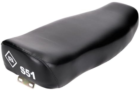 2EXTREME Sitzbank Doppelsitz glatt, schwarz mit IFA S51 Schriftzug kompatibel für Simson S50, S51, S70