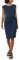 Amazon Essentials Damen Kleid in Wickeloptik mit Flügelärmeln und U-Boot-Ausschnitt, Marineblau, XS