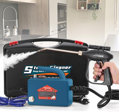 Hapyvergo High Pressure Steam Cleaner - 1700W Handheld Steamer for Cleaning Grout Tile, Hand Held Portable Steam Pressure Washer for Car Auto 110V