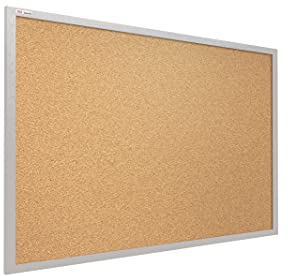 ALLboards Pinnwand mit Grauem Holz Rahmen 120x90cm Korktafel Korkwand Pinnwand Kork