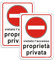 2pz Cartelli Proprieta Privata,Vietato L'Accesso Proprietà Privata Cartelli Alluminio 25x18cm Durevole Resistente Protezione UV Facile da installare
