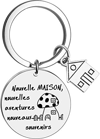 Lumengqi Porte Clef Maison Cadeau Couple Porte-clés Maison Cadeau Cremaillere Porte Clé Couple comme Cadeaux Couple Original Nouvelle Maison Nouvelles Aventures Nouveaux Souvenirs