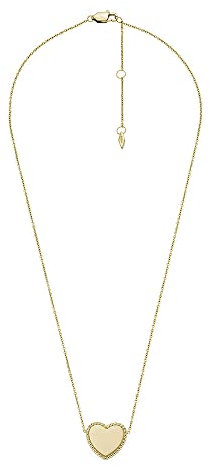 Fossil Halskette Für Frauen Drew, Länge: 406.4mm+50.8mm, Breite: 15.4mm, Höhe: 14.4mm Gold-Edelstahl Halskette, JF04360710