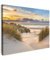 MuchoWow© Wandbilder 70x50 cm Schlafzimmer Home Deko Wohnung Bild Wohnzimmer Fotoleinwand Wand Bilder Leinwand Wall Decor Strand und Meer - Düne - Gras - Sonnenuntergang - Sonne