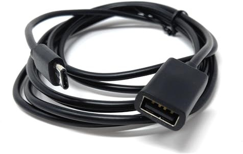 DRUT 2m USB Type C Male Plug to USB Socket Extension Converter Cable Lead