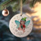Weihnachtskugel Weihnachtsschmuck Keramik Baumanhänger Mein sechstes Weihnachten personalisiert Namen Wunschname Elfe Fee mit grüner Mütze Tiere Baumkugel wkp44 ilka parey wandtattoo-welt