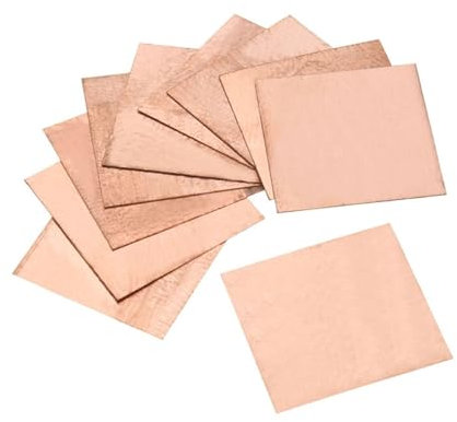 10 Stück 0,8 mm-1,0 mm dickes Kupferblech, Laptop-Kupferstreifen, Kupferstreifen, Dichtungskühlkörper for GPU-CPU-Grafikchip-Speicherkühlung (Size : 1.0mm)