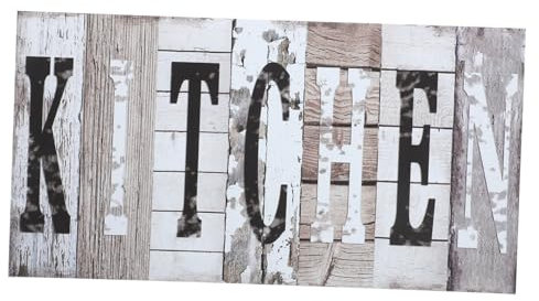 Cabilock Wandgiebel Küchenwanddekoration Bauernhaus Wohnkultur Country Style hängende Wanddekoration Holzdekor Holzschild zum Aufhängen an der Wand Holzschild zum Aufhängen an der Tür HDF