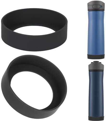Linkidea Wasserflaschenschutz, kompatibel mit Contigo Jackson Chill 2.0 20oz/24oz, Ashland Chill 20oz/24oz, Silikon-Anti-Rutsch-Flaschenbodenschutz (Schwarz)