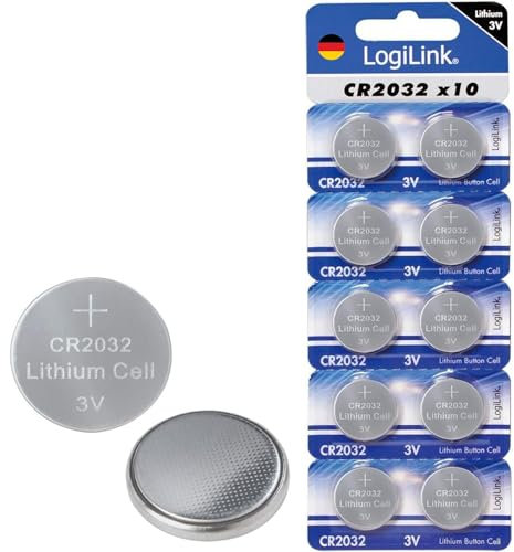 Pile CR2032 - Lot de 10 Piles CR2032 de Haute Qualité - Longue Durée - Pile 2032 pour Une Utilisation Polyvalente dans Vos appareils électroniques - Piles Bouton CR 2032 3V Lithium Logilink