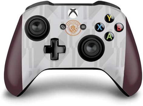 Head Case Designs Offizielle Manchester City Man City FC Away 2023/24 Bausatz Vinyl Haut Gaming Aufkleber Abziehbild Abdeckung kompatibel mit Xbox One S/X Controller