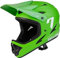 7 iDP M1 MTB Mountainbike Vollvisierhelm leicht belüftet (Grün/Weiß, Jugend Medium)