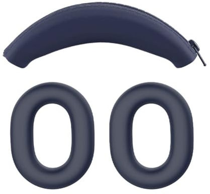 CRGANGZY Silicone Ear Pads Headbeam Cover -Scratch Earpads Headbeam Sleeve Headset Sleeve Replacement for Sony ULT WEAR WH-ULT900N/WH-1000XM3/XM4 (Dark Blue)