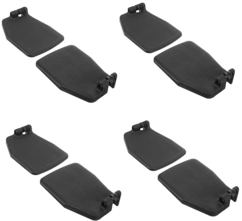 4 Paare Rollstuhl Fußstütze Robuste Fußstütze Für Rollstuhlfahrer Stabile Rollstuhlbeinstütze Universelles Rollstuhlpedal Austausch Der Fußstütze Im Rollstuhl Plastik Black HAPINARY