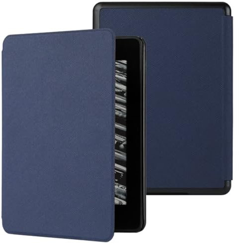 Étui Compatible avec Le Kindle Paperwhite 6 10e Génération Version 2018 (Modèle: PQ94WIF), MOKASE Ultra Mince Protection Cas Housse avec Fonction Réveil/Veille Intelligente Automatique, Darkblue