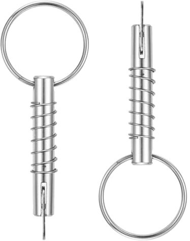 sourcing map Perno a sgancio rapido, 2 pezzi di diametro 8 mm, lunghezza effettiva 35 mm, perno superiore in acciaio inossidabile 316 completo con camma di goccia e molla per cerniera Bimini Top Deck