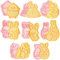 PTaizjjz Oster-Ausstechformen-Set, 8 Stück, Oster-Keksausstecher, Hasen-Ausstechformen, Kunststoff-Keksausstecher für Ostern, DIY, Backen, Partyzubehör, Dekorationen