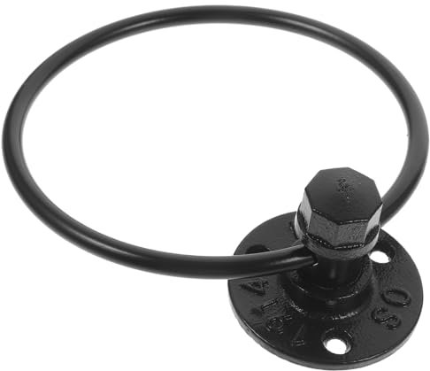 Milisten Hand Towel Ring Industrial Antique Towel Ring Industrial Vintage Wall Mounted Holder for Bathroom Hand Bar Rack Accessory Rustic Design for Farmhouse Decor