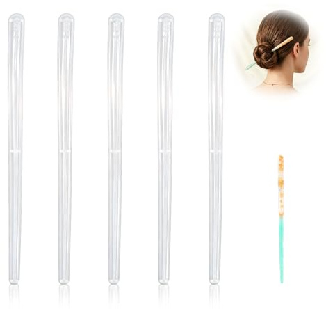 5 moldes de resina para palillos de pelo, moldes de resina de silicona para horquillas, moldes de resina para horquillas, moldes de silicona para el pelo, palillos para hacer