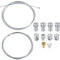 2 Pièces 2 Mètres Réparation Universel Câble de Accélérateur Frein Embrayage Kit de Câble avec 9 Raccords pour Moto Vélo Scooter Tondeuse Motoculteur Debroussailleuse Ø1,5mm et Ø2,0mm