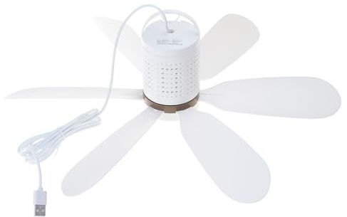 EMASDGEY Petit ventilateur de plafond USB 5 V à suspendre pour camping et randonnée, pannes de tente, ventilateur USB de 40 cm