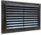 9 x 6 Brown Plastic Louvre Air Vent Grille with Flyscreen Cover