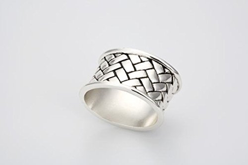 Silberkanne Serviettenring oval Antik geflochten 5,5 x 3,0cm versilbert