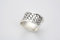 Silberkanne Serviettenring oval Antik geflochten 5,5 x 3,0cm versilbert