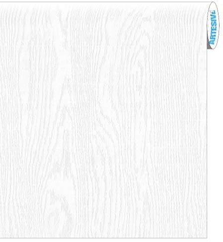 ARTESIVE WD-056 Frassino Bianco Assoluto larg. 60 cm AL METRO LINEARE - Pellicola Adesiva in vinile effetto legno per interni per rinnovare mobili, porte e oggetti di casa