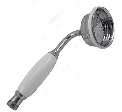 Bathroom Traditional Shower Handset A3510G - Chrome Hose Pressure Boosting Shower Head Spray - Traditional Design, Easy Clean & Easy to Install - White