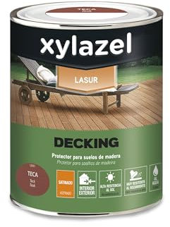 Xylazel Lasur Decking para suelo Satinado Teca 4 L