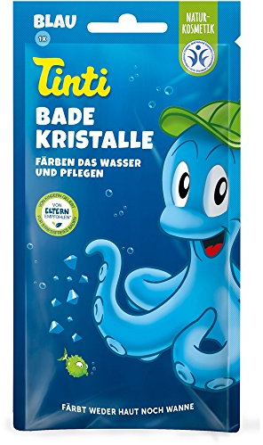 Tinti Badekristalle blau BDIH - Färben und pflegen zarte Kinderhaut, 1er Pack(1 x 63 g)