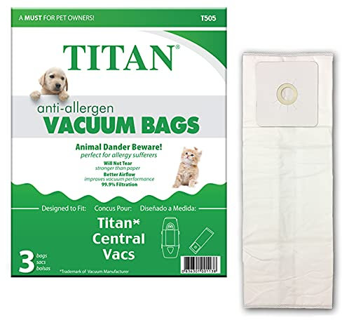 Envirocare de remplacement de rétention Sacs d'aspirateur pour NuTone central aspirateurs Lot de 3