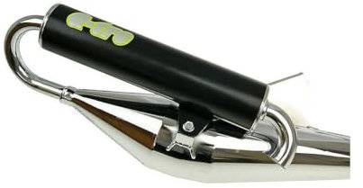 Auspuff TECNIGAS Q-Tre Chrom kompatibel mit Citystar 50cc, Django, JetForce, Kisbee, Ludix 2, ROLLER