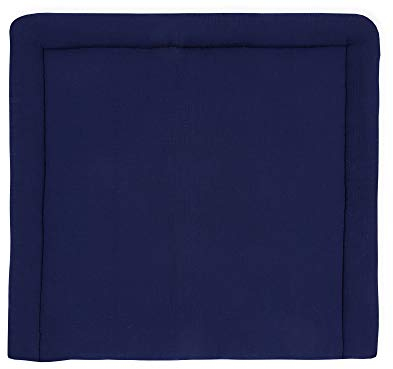 KraftKids Wickelauflage in Musselin dunkelblau, Wickelunterlage 60x70 cm (BxT), Wickelkissen