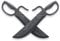 Schwarz Polypropylen Plastik Pheonix Wing Chun Training Messer