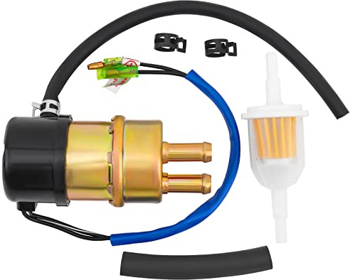 Road Passion 12V 60LPH Elektrisch Kraftstoffpumpe Benzinpumpe Selbstansaugend für Kawasaki Mule 3010 KAF620E 4x4 2001-2008 / Mule 3010 KAF620H 4x4 2003-2008