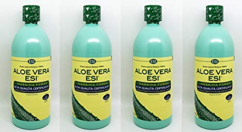 ESI ALOE Vera 1000 ml SUCCO PURO FRESCO 100% massima forza - 4 confezioni